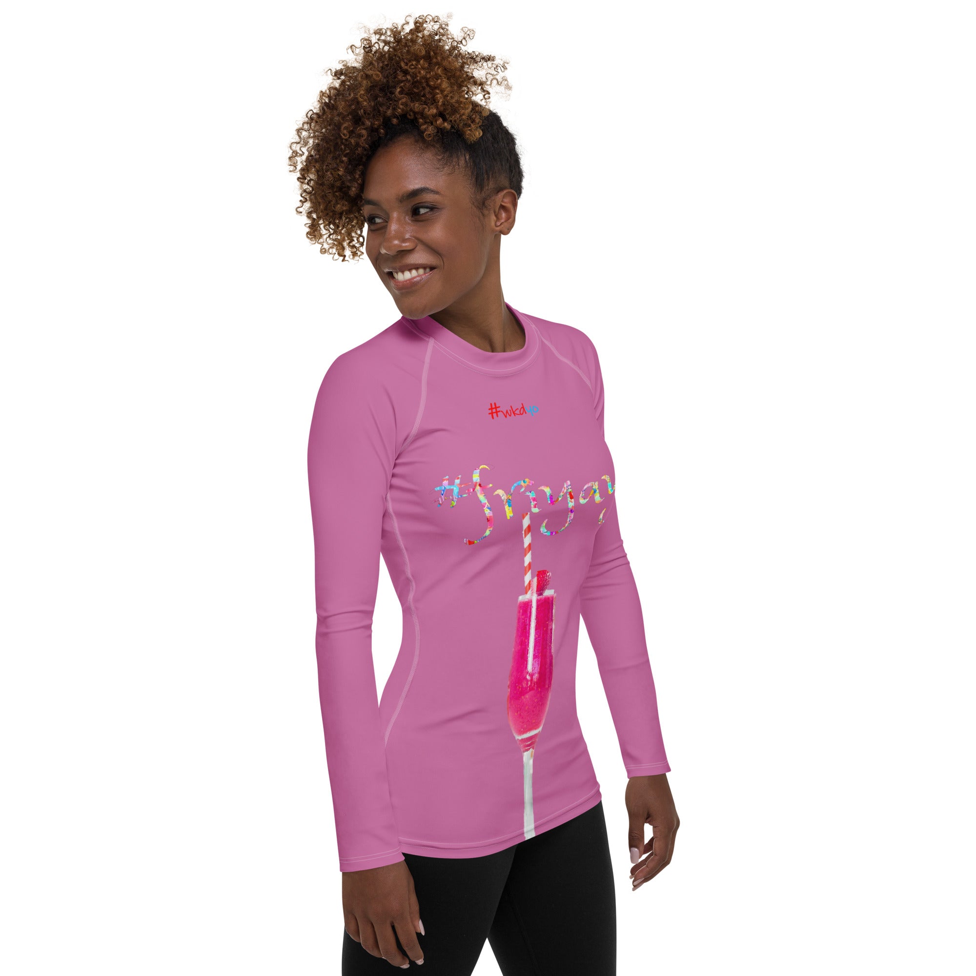 Runners' Activewear Top. Long Sleeved Rashguard. #friyay Gymwear, Streetwear. WickedYo.